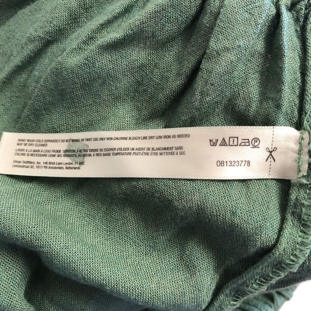 Free People Quinn Pants Pull On Harem Wide Leg Green Large L - Picture 8 of 10